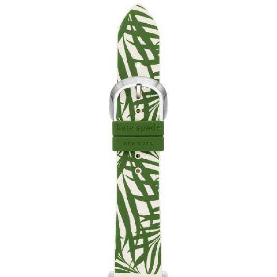 Accessories * | Hot Sale Kate Spade New York Palm Leaf Silicone 38/40/41Mm Band For Apple Watch Green