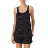 Lingerie * | Budget Kate Spade New York Dot Print Jersey Knit Tank & Shorts Coordinating Pajama Set Black/Ivory Dot