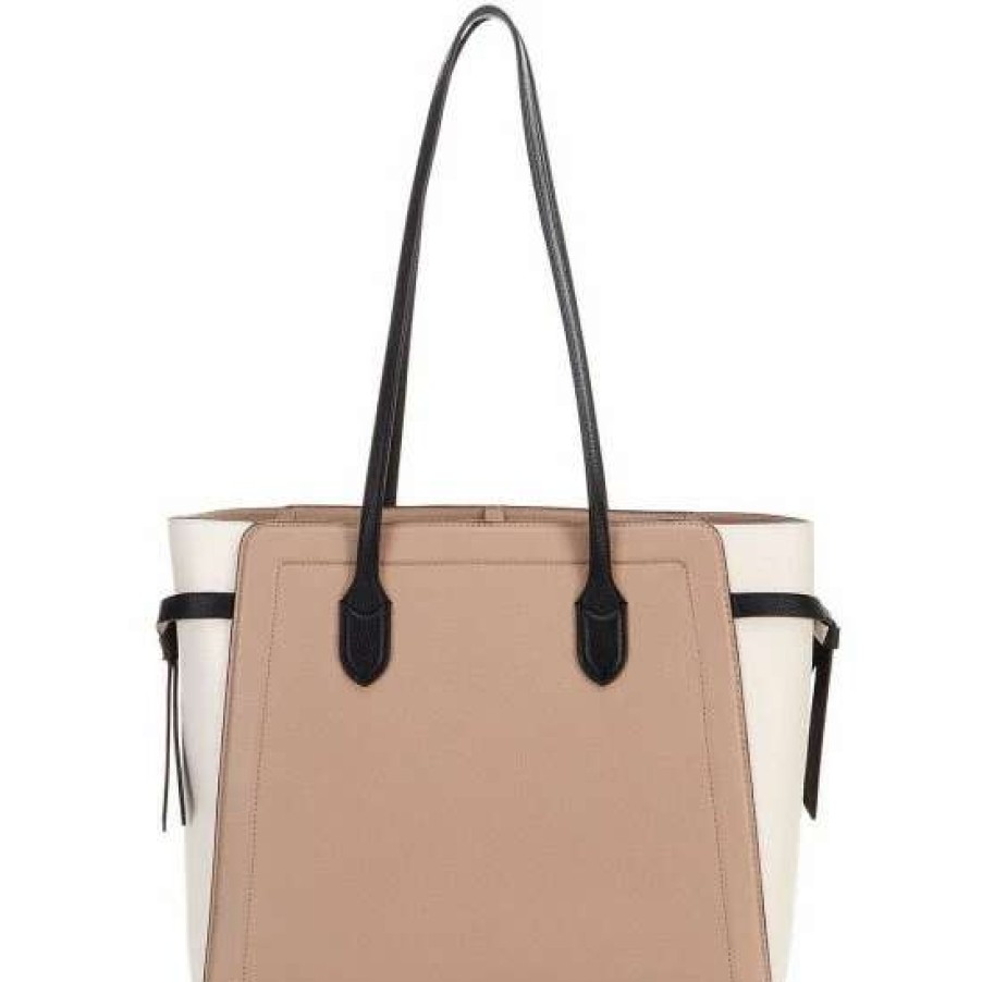 Handbags * | Best Deal Kate Spade New York Knott Colorblock Large Leather Tote Bag Kraft Paper Multi