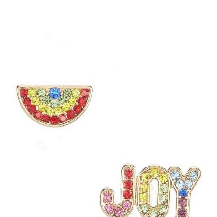 Accessories * | Discount Kate Spade New York Rainbow Joy Asymmetrical Stud Earrings Multi