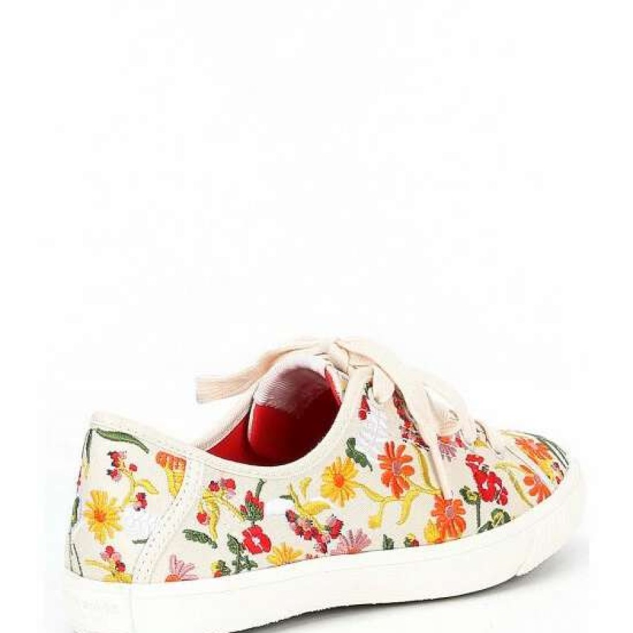 Shoes * | Flash Sale Kate Spade New York Tennison Floral Print Canvas Sneakers Parchment/Rooftop Garden