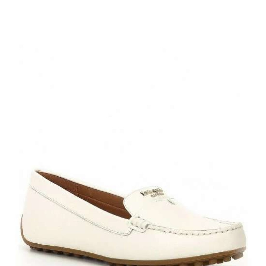 Shoes * | Best Reviews Of Kate Spade New York Deck Leather Slip-On Drivers Optic White