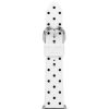 Accessories * | Promo Kate Spade New York White And Black Print Silicone 38/40Mm Band For Apple Watch Polka Dot