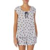 Lingerie * | Best Pirce Kate Spade New York Dot Print Cap Sleeve Square Neck Short Pajama Set Dancing Dot