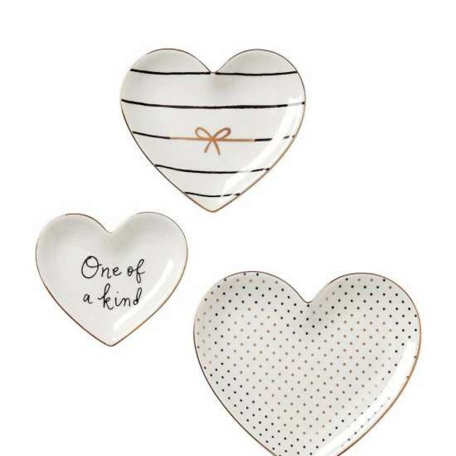 Home * | Coupon Kate Spade New York Charmed Life Heart Catch All Dish, Set Of 3