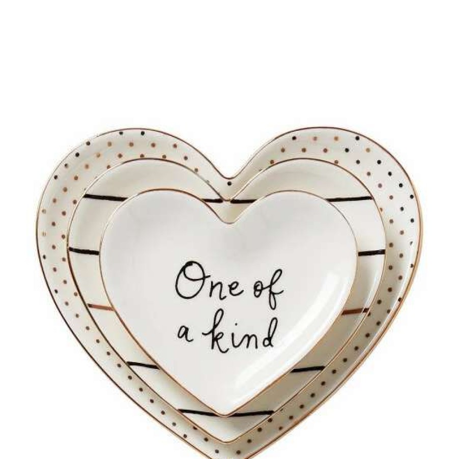 Home * | Coupon Kate Spade New York Charmed Life Heart Catch All Dish, Set Of 3