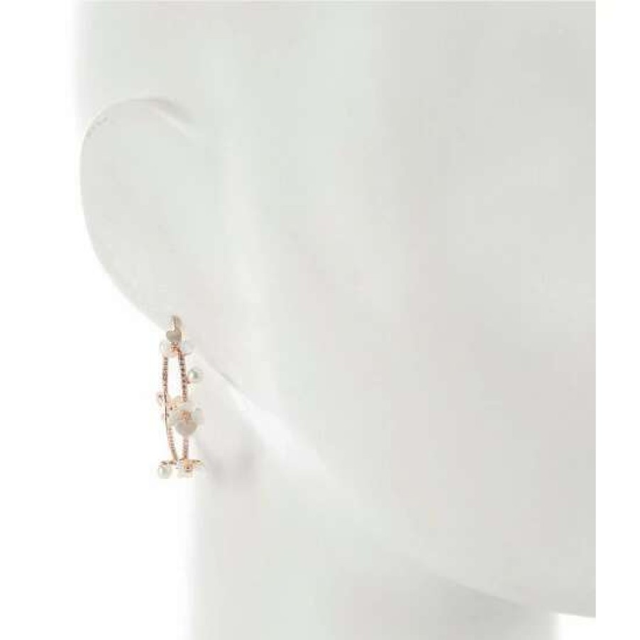 Accessories * | Top 10 Kate Spade New York Precious Pansy Scatter Hoop Earrings White Multi