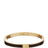 Accessories * | Best Pirce Kate Spade New York Heritage Spade Thin Enamel Spade Bangle Bracelet Black