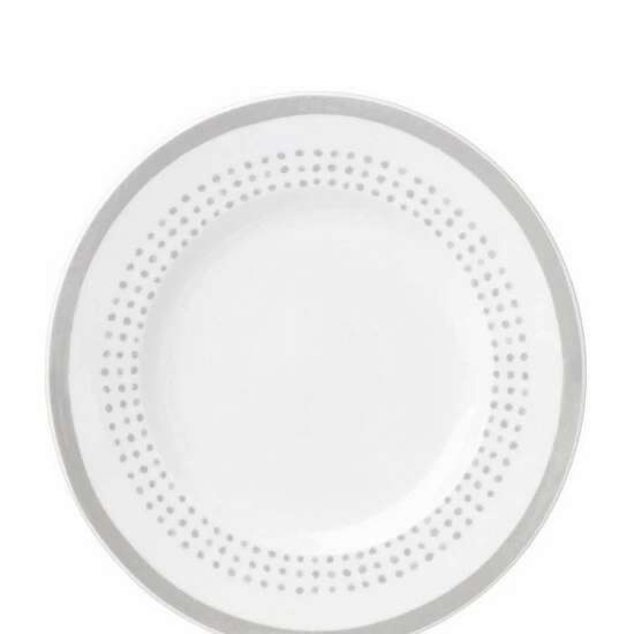 Home * | Cheap Kate Spade New York Grey Charlotte Street Porcelain Accent Plate East Accent