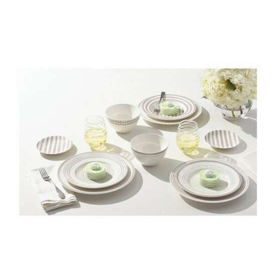 Home * | Cheap Kate Spade New York Grey Charlotte Street Porcelain Accent Plate East Accent