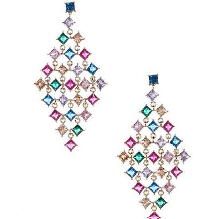 Accessories * | Hot Sale Kate Spade New York Light Up The Room Statement Chandelier Earrings Multi