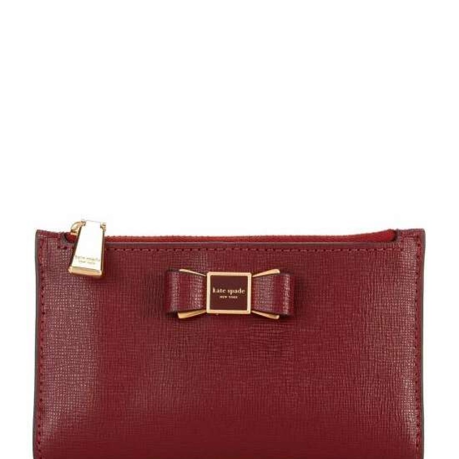 Handbags * | Best Reviews Of Kate Spade New York Morgan Bow Small Leather Slim Bifold Wallet