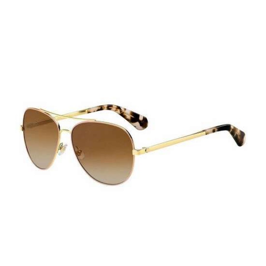 Accessories * | Discount Kate Spade New York Avaline Ii 58Mm Aviator Sunglasses Black Brown