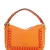 Handbags * | Hot Sale Kate Spade New York Crush Whipstitched Pebbled Leather Medium Crossbody Bag Orange Zinnia