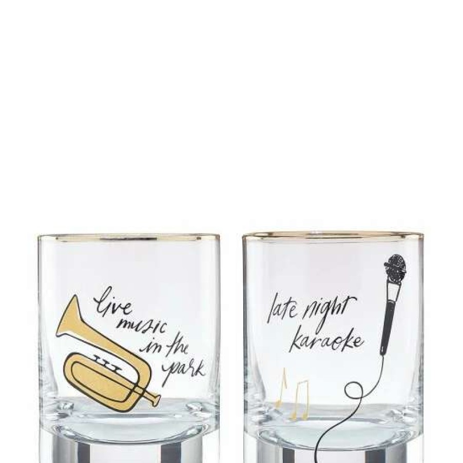 Home * | Discount Kate Spade New York Manhattan Double Old Fashioned Glasses, Set Of 2 No Color