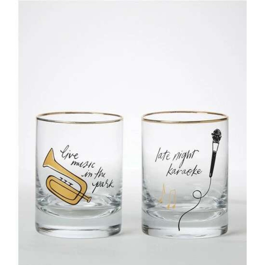 Home * | Discount Kate Spade New York Manhattan Double Old Fashioned Glasses, Set Of 2 No Color