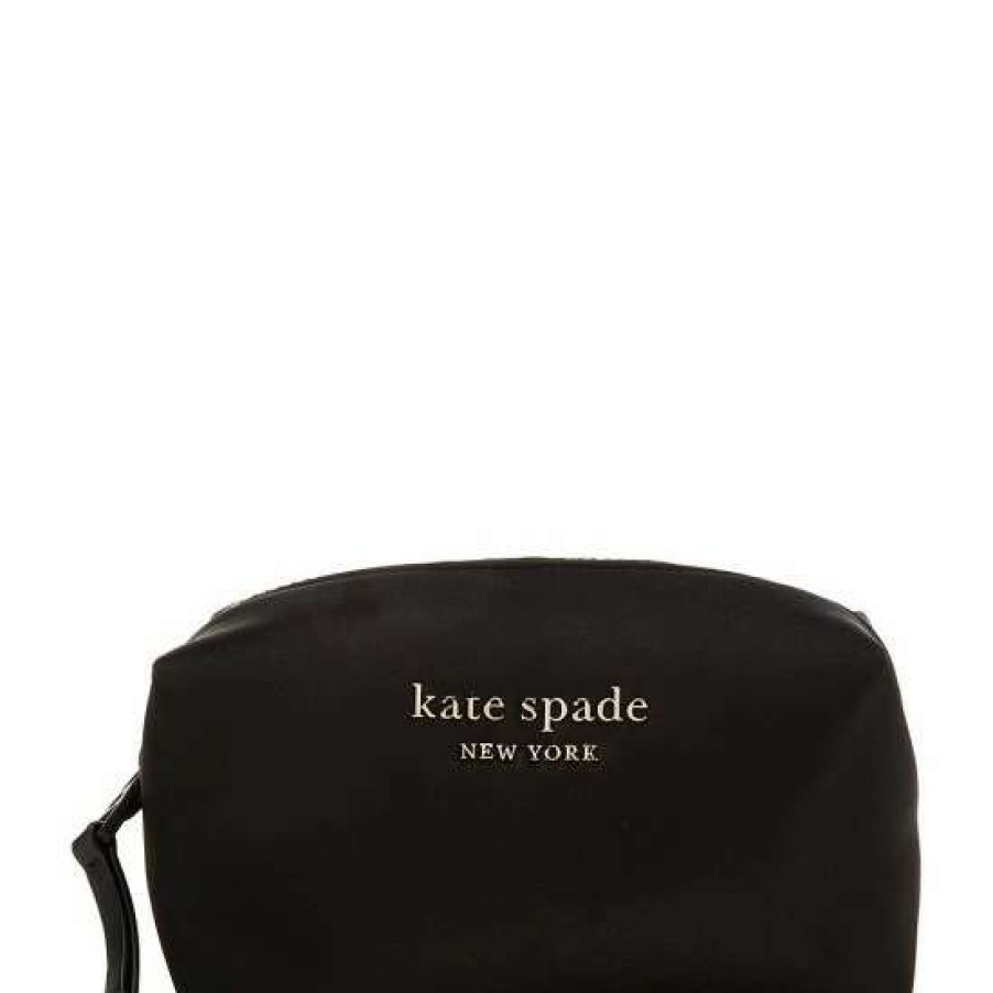 Beauty * | New Kate Spade New York Everything Puffy The Little Better Nylon Medium Cosmetic Case Black