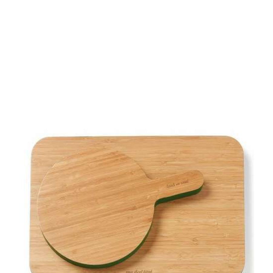 Home * | Best Reviews Of Kate Spade New York Knock On Wood Cutting Board Paddle & Rectangle 2-Piece Set