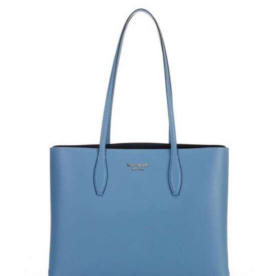 Handbags * | Best Reviews Of Kate Spade New York All Day Large Leather Tote Bag Manta Blue