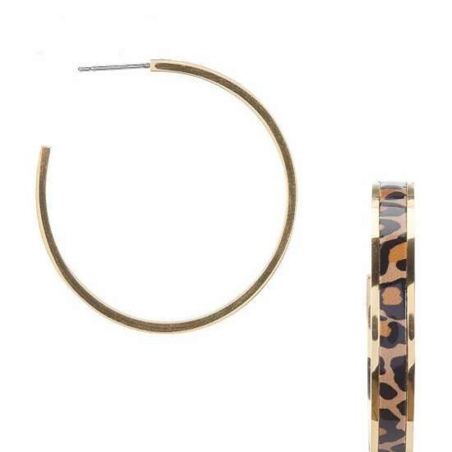 Accessories * | Deals Kate Spade New York Hoop Earrings Leopard