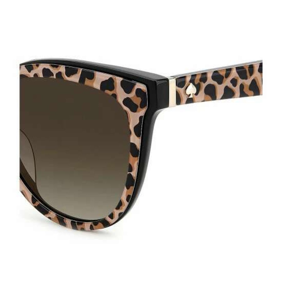 Accessories * | Coupon Kate Spade New York Daesha Leopard Polarized Butterfly Sunglasses Black Leopard