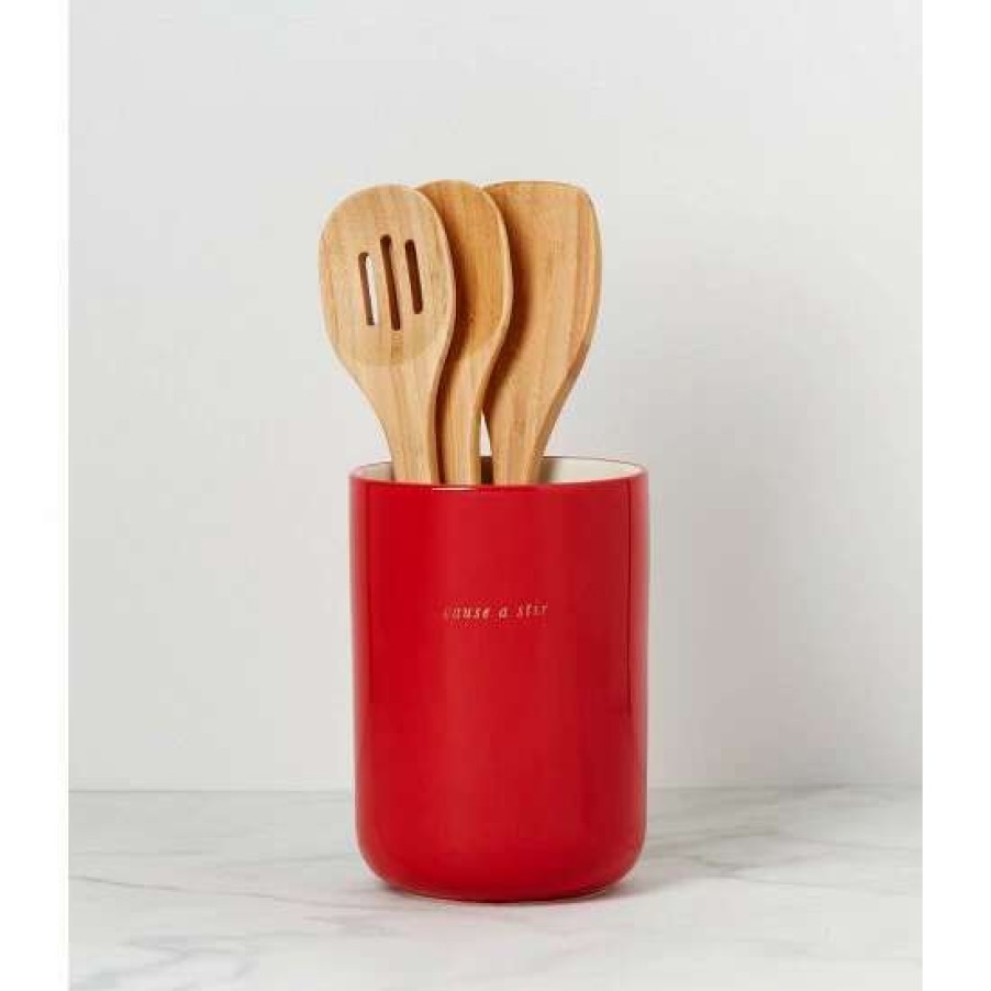 Home * | Best Deal Kate Spade New York Make It Pop Utensil Crock With Servers