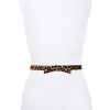 Accessories * | Best Reviews Of Kate Spade New York 0.75#Double; Leopard Haircalf Leather Bow Belt Lovely Leopard