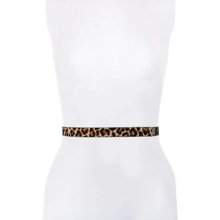 Accessories * | Best Reviews Of Kate Spade New York 0.75#Double; Leopard Haircalf Leather Bow Belt Lovely Leopard