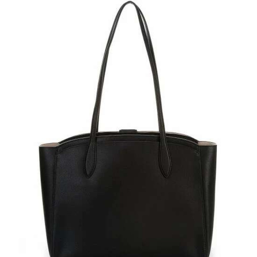 Handbags * | Cheap Kate Spade New York Voyage Large Leather Work Tote Bag Black