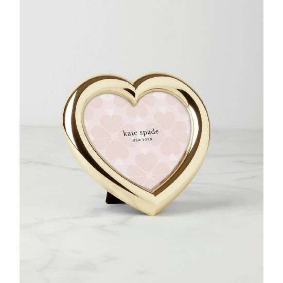 Home * | Flash Sale Kate Spade New York Charmed Life Gold Heart Picture Frame