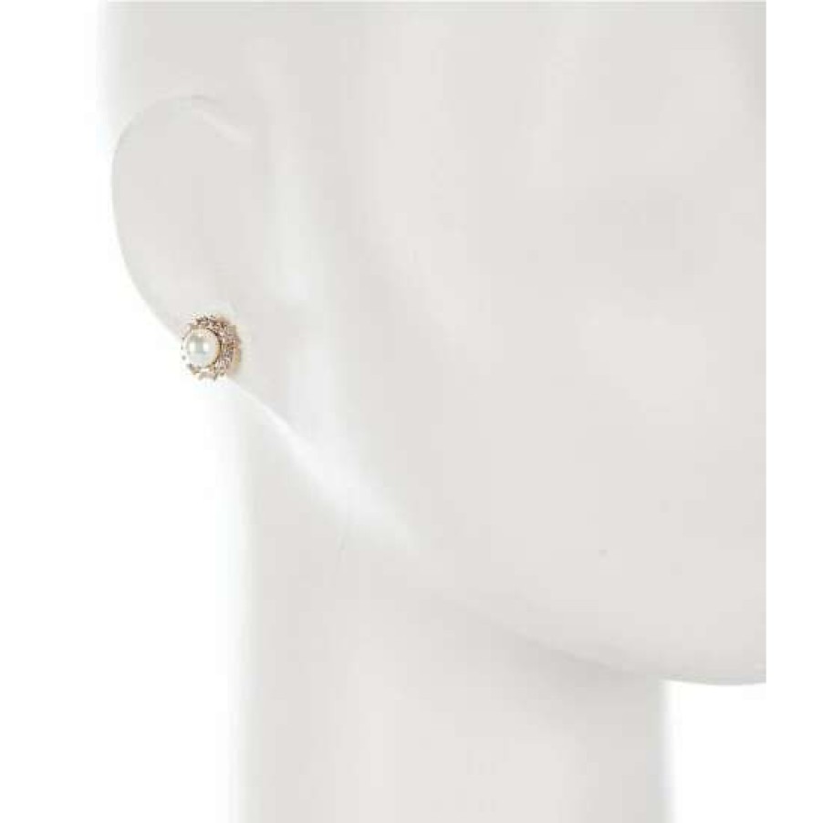 Accessories * | Promo Kate Spade New York Candy Shop Pearl Halo Stud Earrings Cream/Gold