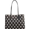 Handbags * | Discount Kate Spade New York All Day Sunshine Polka Dot Large Tote Bag Black Multi