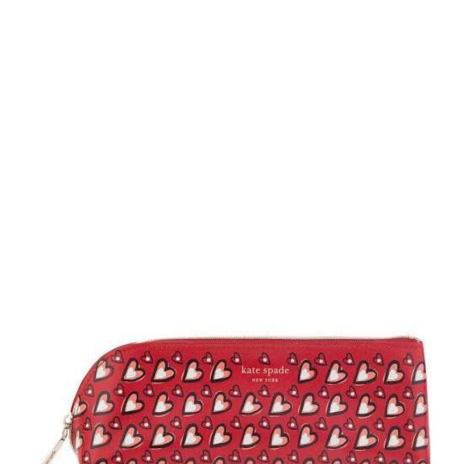 Accessories * | Wholesale Kate Spade New York Valentines Hearts Pencil Case Red Heart