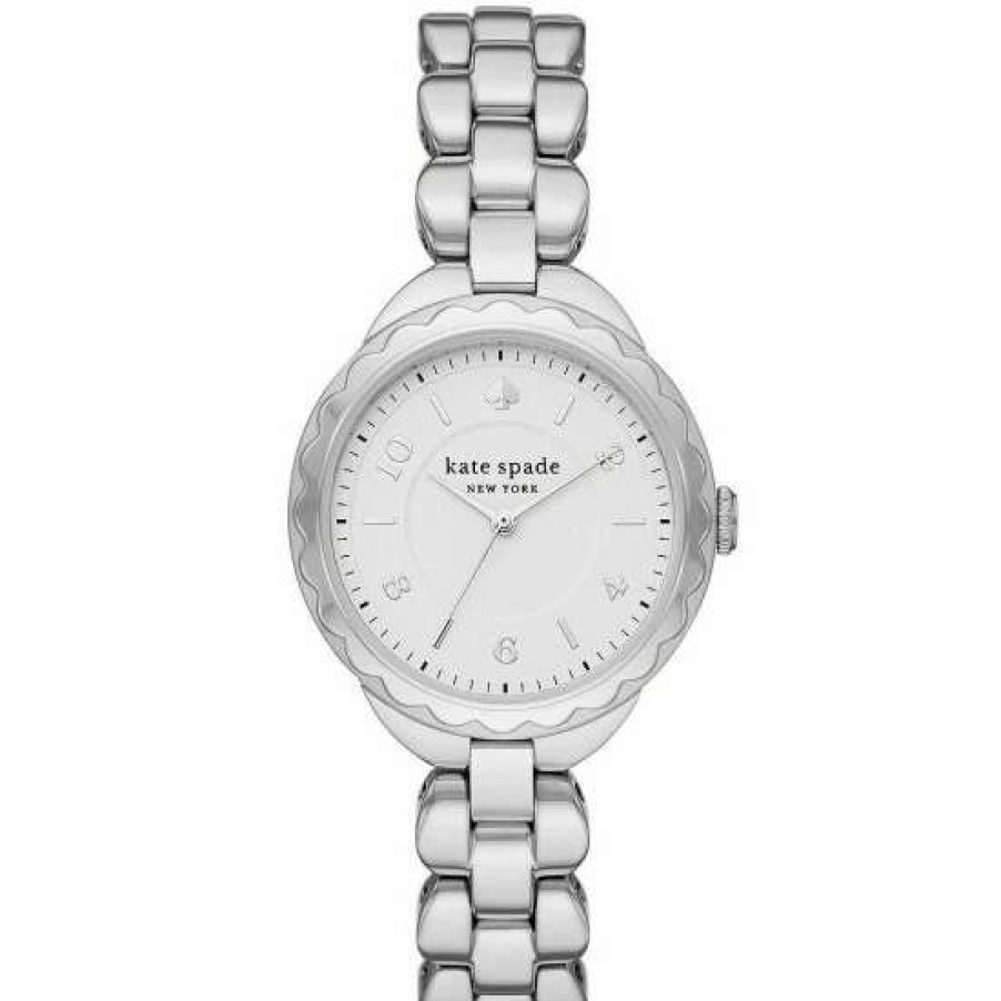 Accessories * | Outlet Kate Spade New York Women'S Morningside Three-Hand Stainless Steel Bracelet Watch Silver