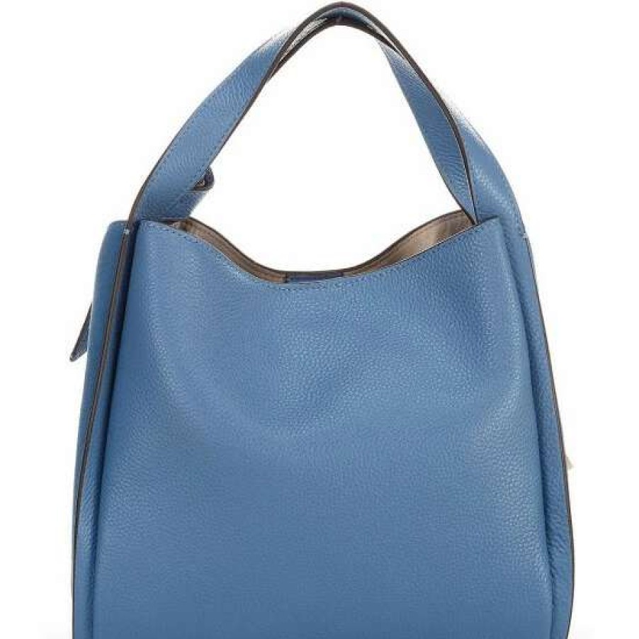 Handbags * | Best Pirce Kate Spade New York Knott Pebbled & Suede Leather Crossbody Bag Manta Blue