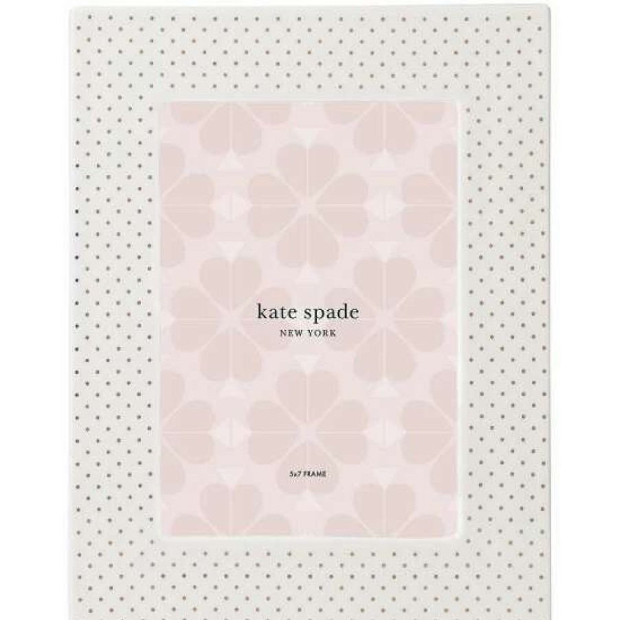 Home * | Budget Kate Spade New York Charmed Life Silver And Gold Dotted 5#Double; X 7#Double; Picture Frame