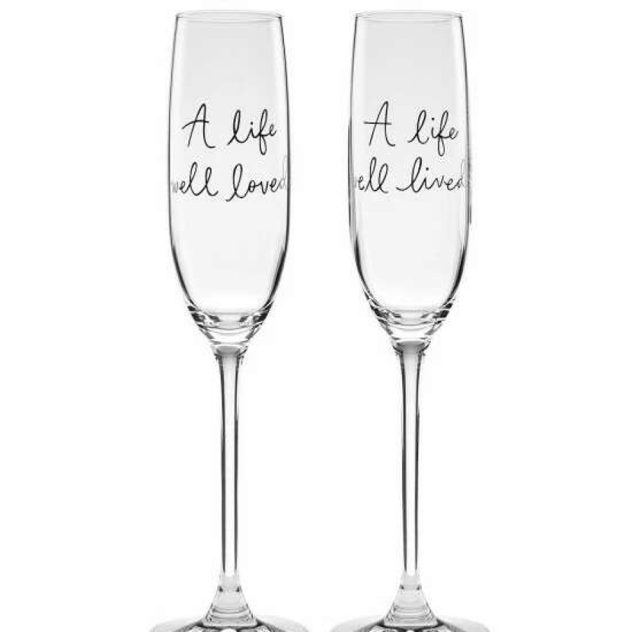 Home * | Coupon Kate Spade New York Charmed Life 2-Piece Toasting Flutes