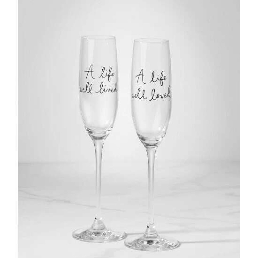 Home * | Coupon Kate Spade New York Charmed Life 2-Piece Toasting Flutes