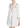 Lingerie * | Cheapest Kate Spade New York Bridal Charmeuse Robe Off White/Black