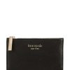 Handbags * | Best Deal Kate Spade New York Spencer Leather Small Slim Bi-Fold Wallet Black