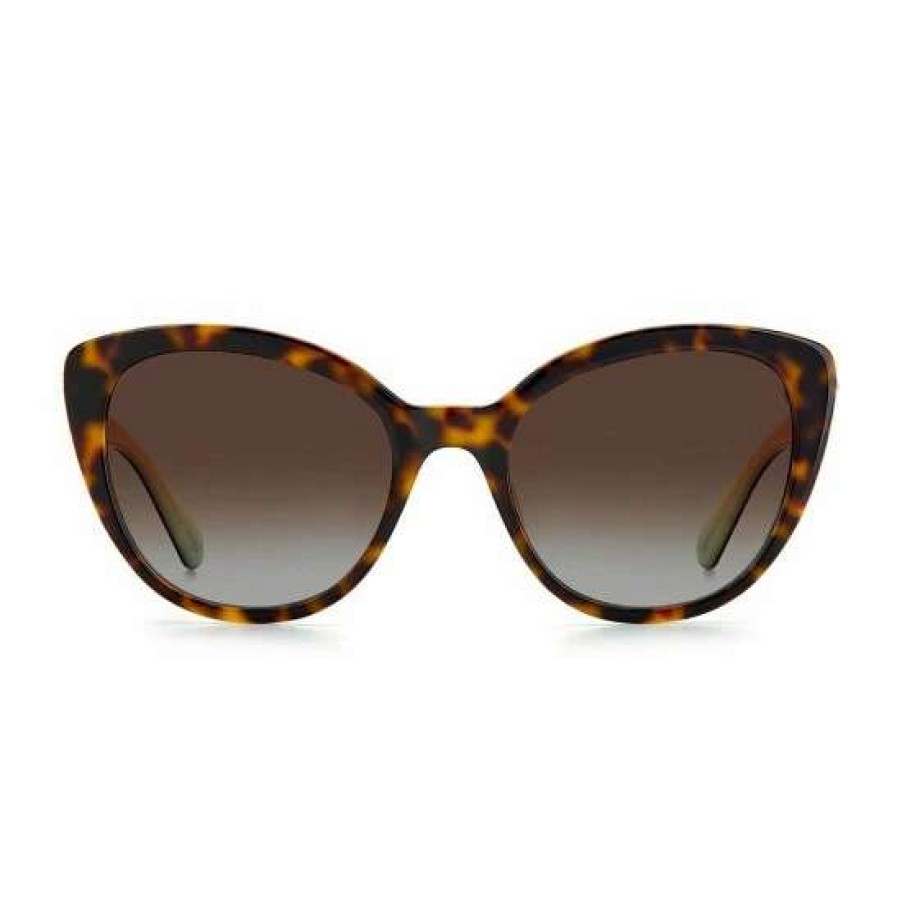 Accessories * | Discount Kate Spade New York Women'S Amberlee 55Mm Cat Eye Sunglasses Havana