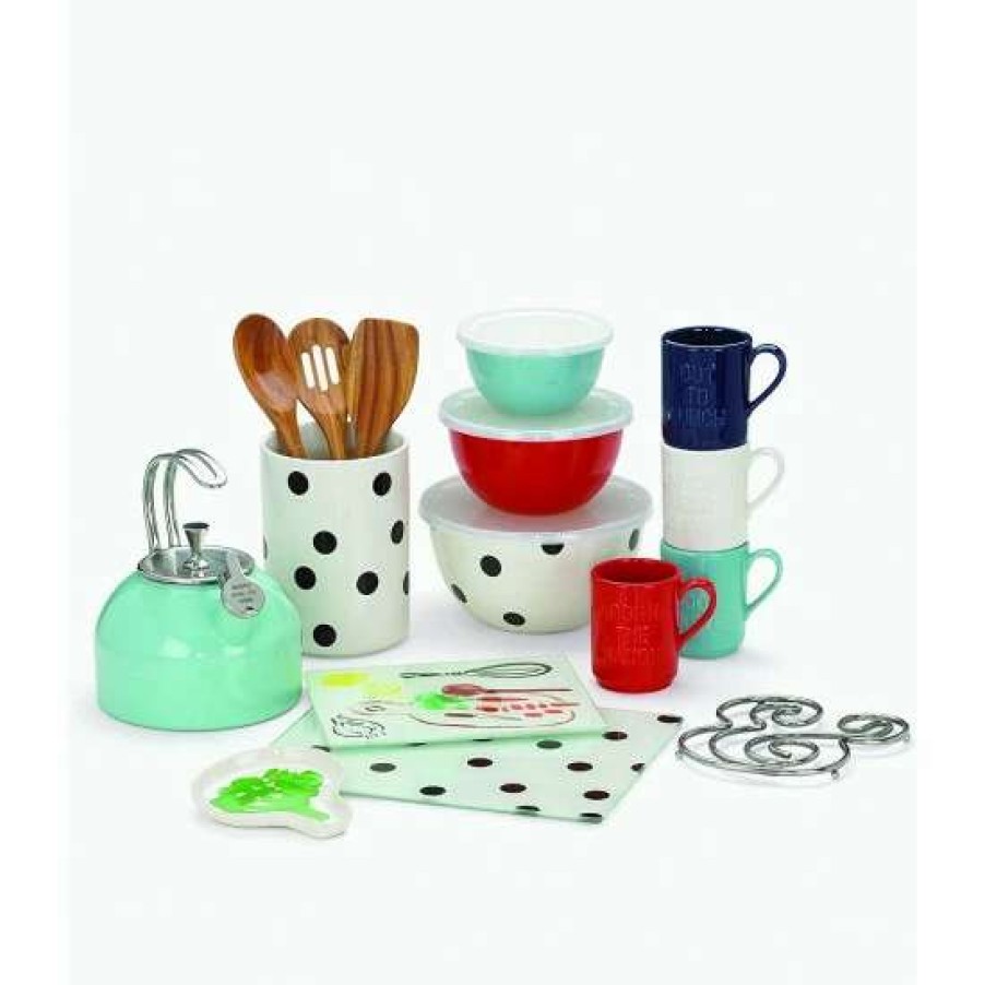 Home * | Best Deal Kate Spade New York All In Good Taste Scatter Dot Crock And Wooden Utensils