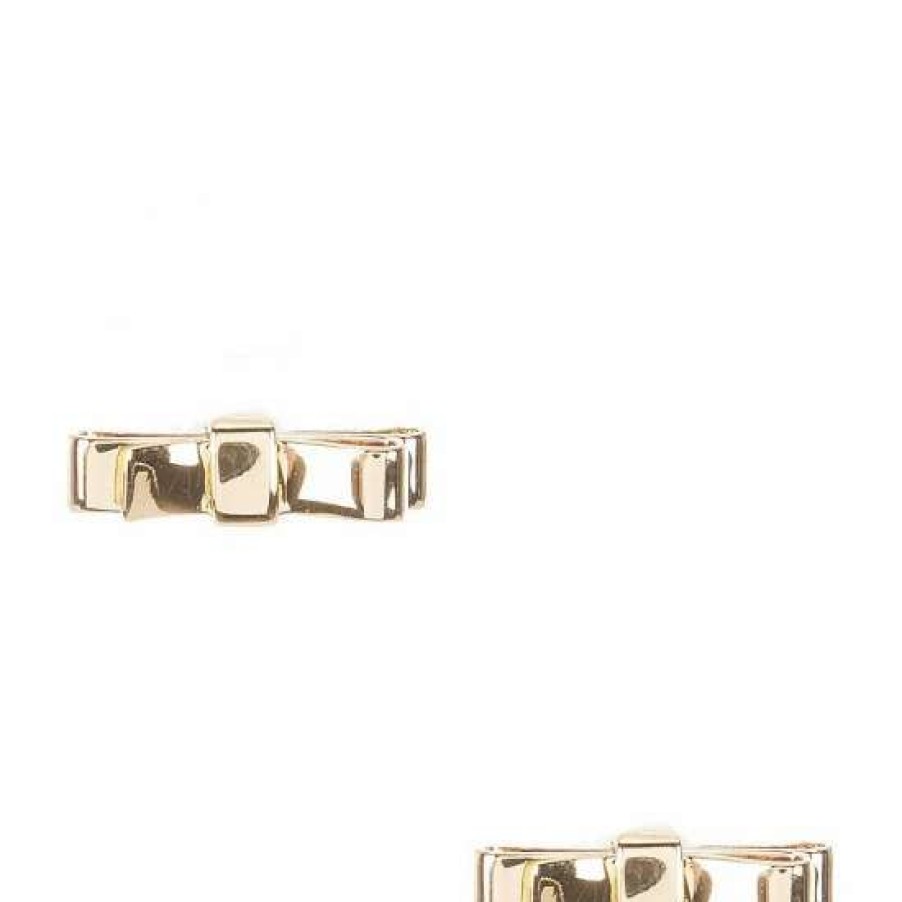 Accessories * | Discount Kate Spade New York Ribbon Bow Stud Earrings Gold