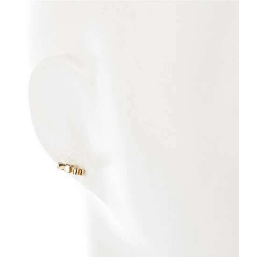 Accessories * | Discount Kate Spade New York Ribbon Bow Stud Earrings Gold