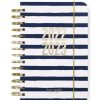 Accessories * | Coupon Kate Spade New York Striped 17-Month Medium Planner Navy