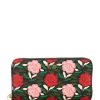 Handbags * | Flash Sale Kate Spade New York Morgan Rose Garden Zip Around Wallet Black Multi