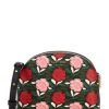 Handbags * | Best Reviews Of Kate Spade New York Morgan Rose Garden Double Dome Leather Crossbody Bag Black Multi