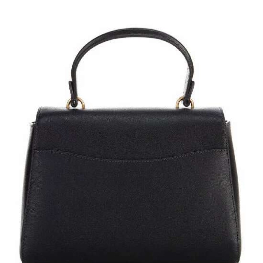 Handbags * | Top 10 Kate Spade New York Katy Medium Top Handle Textured Satchel Bag Black