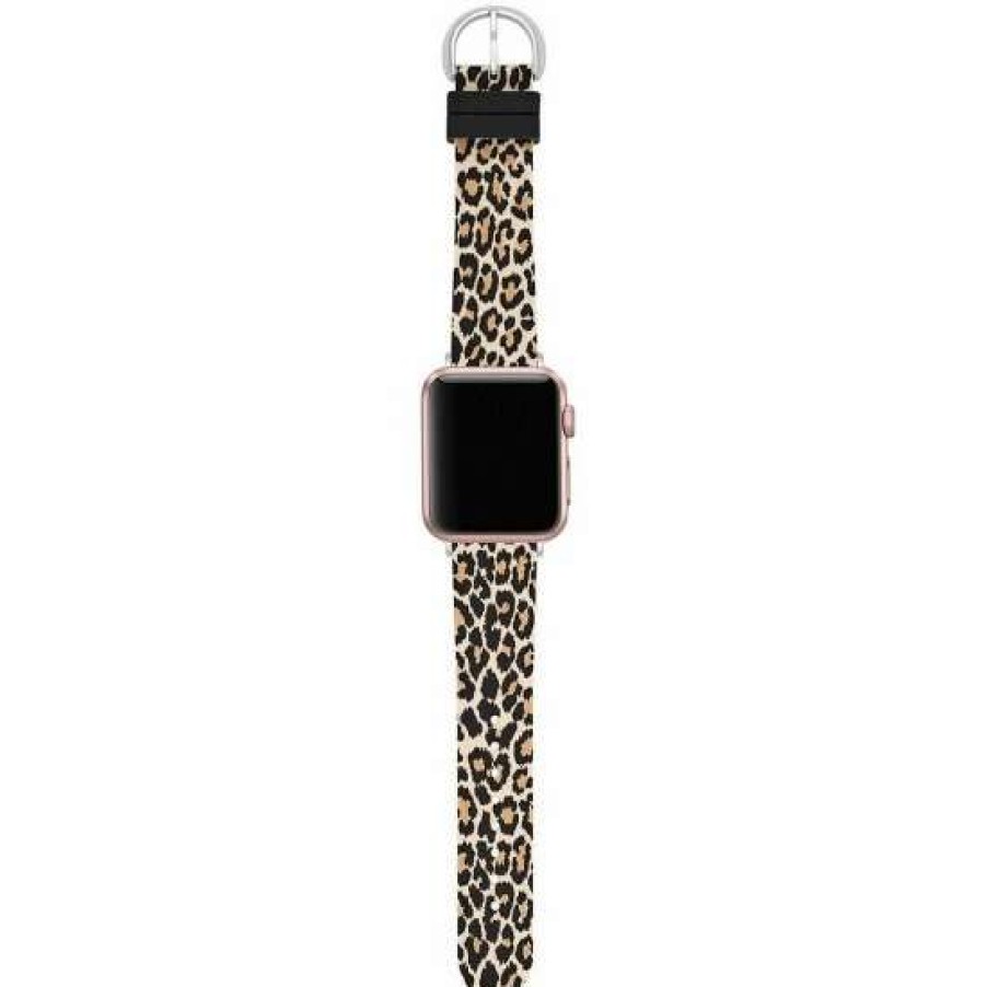 Accessories * | Hot Sale Kate Spade New York Silicone 38/40 Mm Apple Watch Strap Leopard