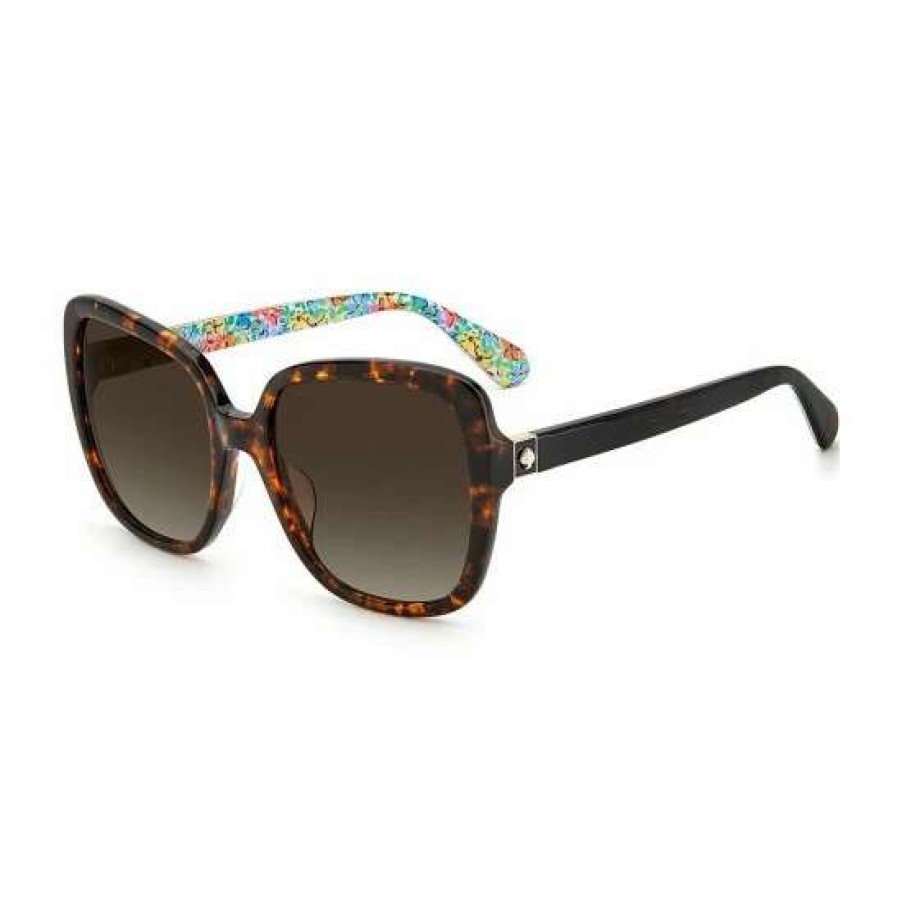 Accessories * | Flash Sale Kate Spade New York Women'S Wilhemina 55Mm Square Sunglasses Havana